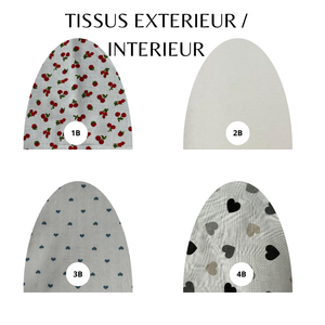 Housse de livre personnalisable avec initiales ou prénom