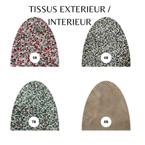 Housse de livre personnalisable avec initiales ou prénom