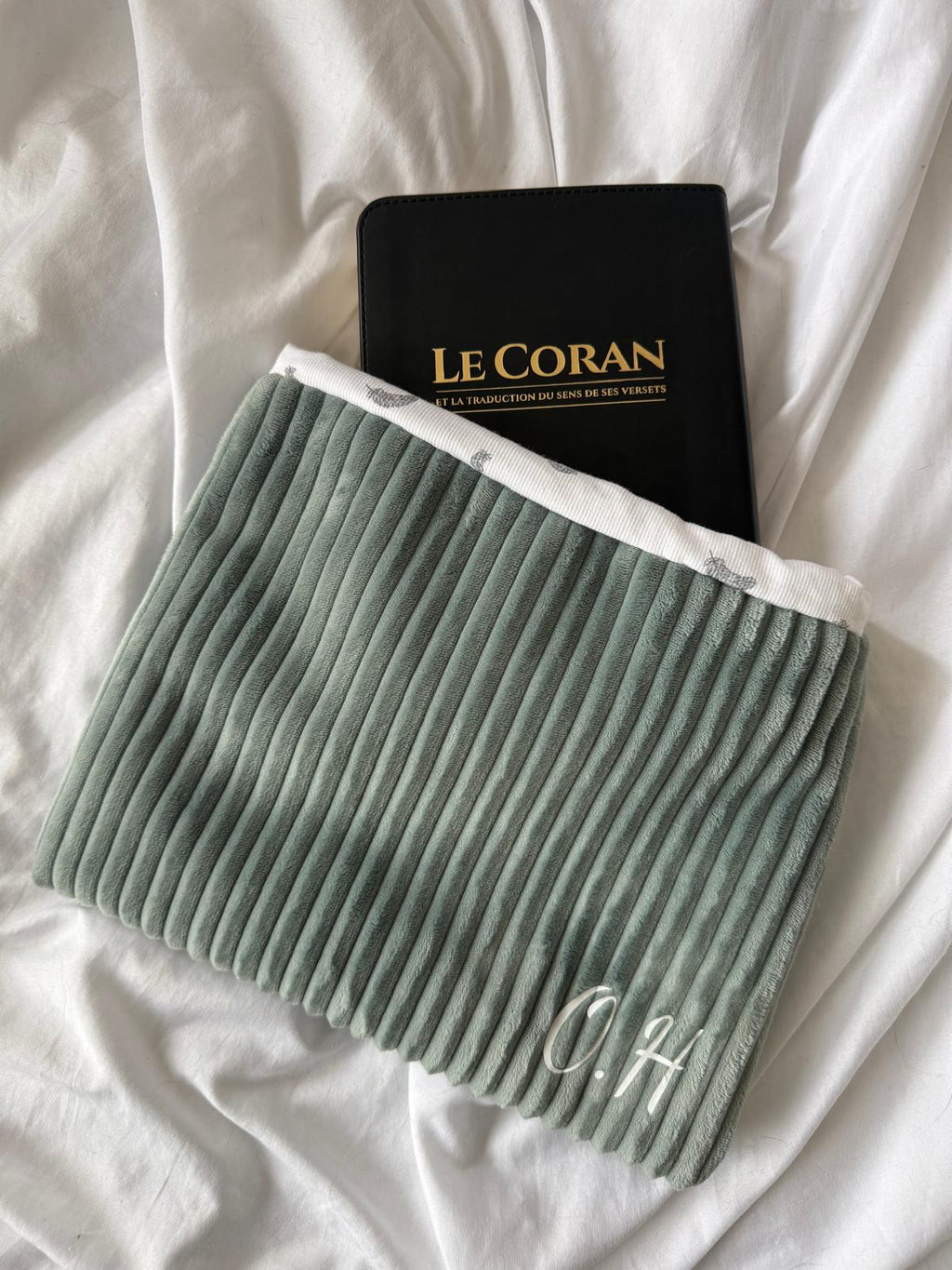 Housse de livre personnalisable avec initiales ou prénom